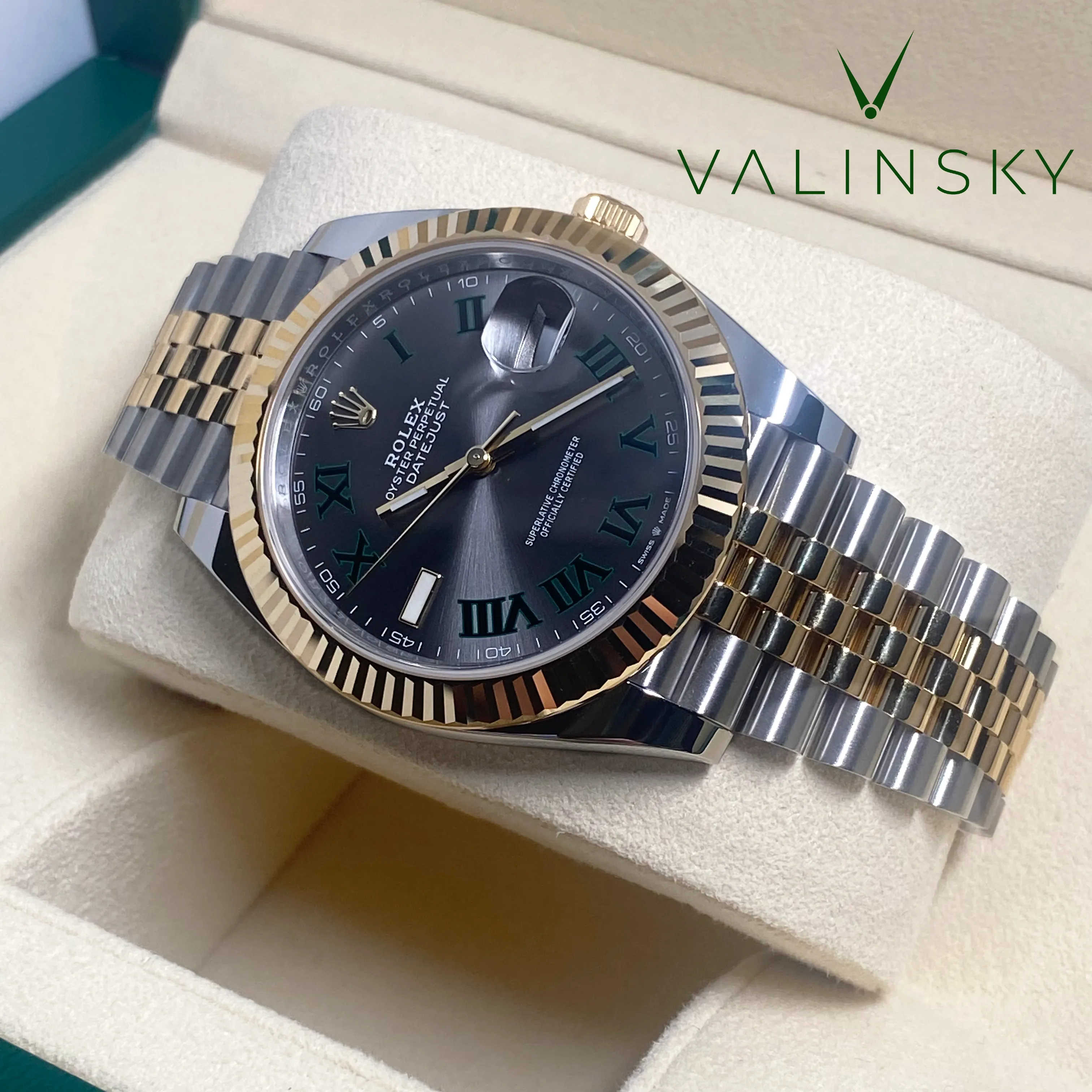 Datejust Goud 41 - Wimbledon